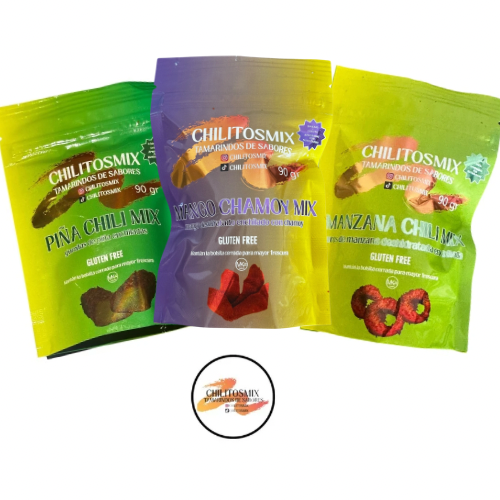 Mix de 3 paquetes de piña-mangochamoy-manzana